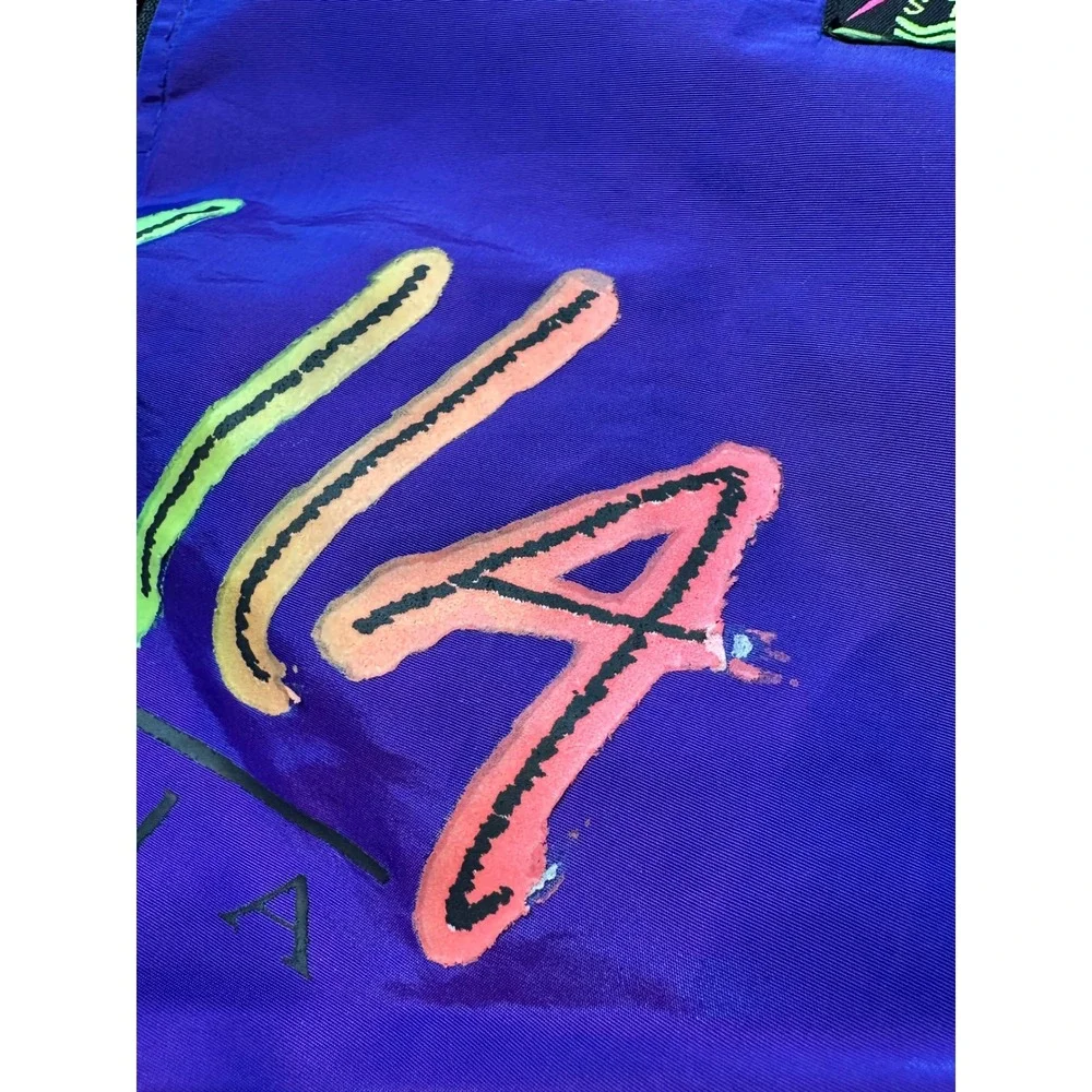 90s Surf Style Windbreaker USA OS Purple La Jolla California 1/4 Zip Retro
